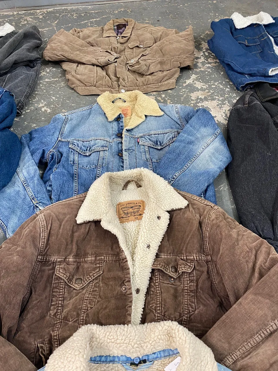 14 pc branded/non branded Sherpa/ linned denim jkt