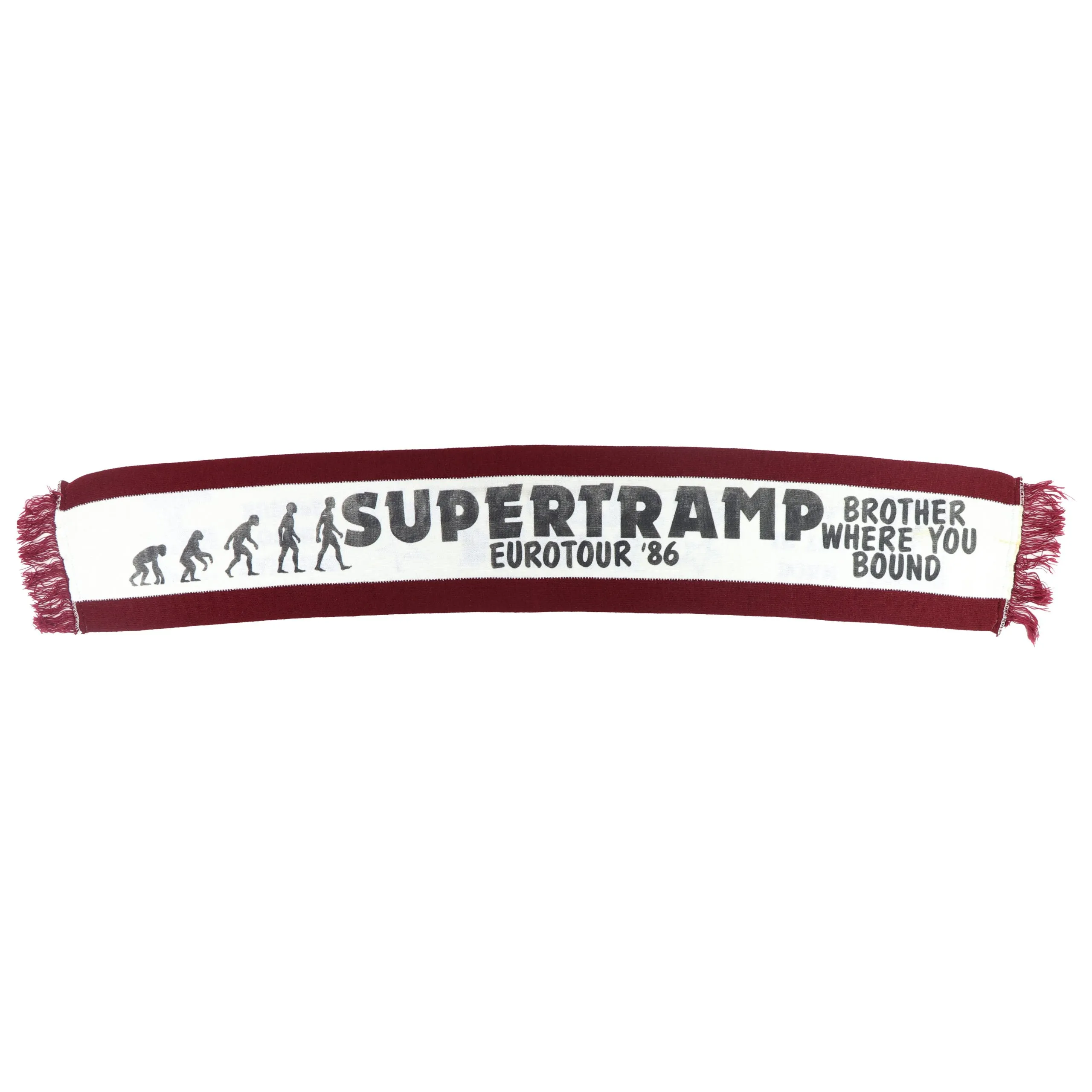 1986 Bruce Springsteen Supertramp Concert Scarf