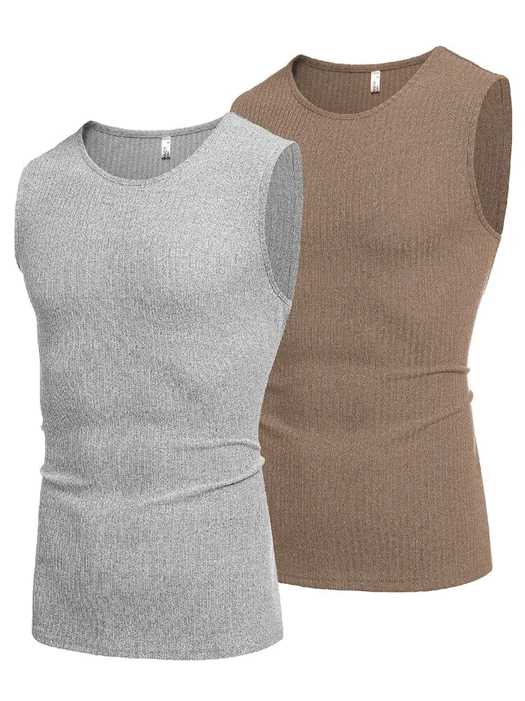 2 Pack Ribbed Knit Tank Tops (US Only)