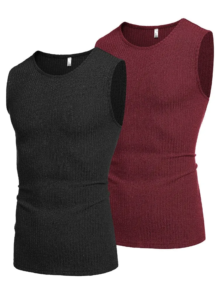 2 Pack Ribbed Knit Tank Tops (US Only)