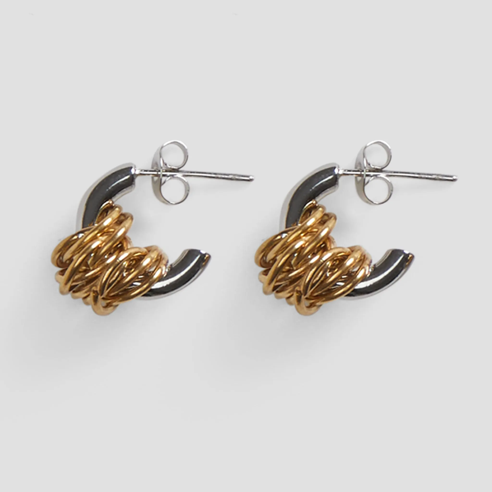 2-Tone Mini Midi Wire Earrings