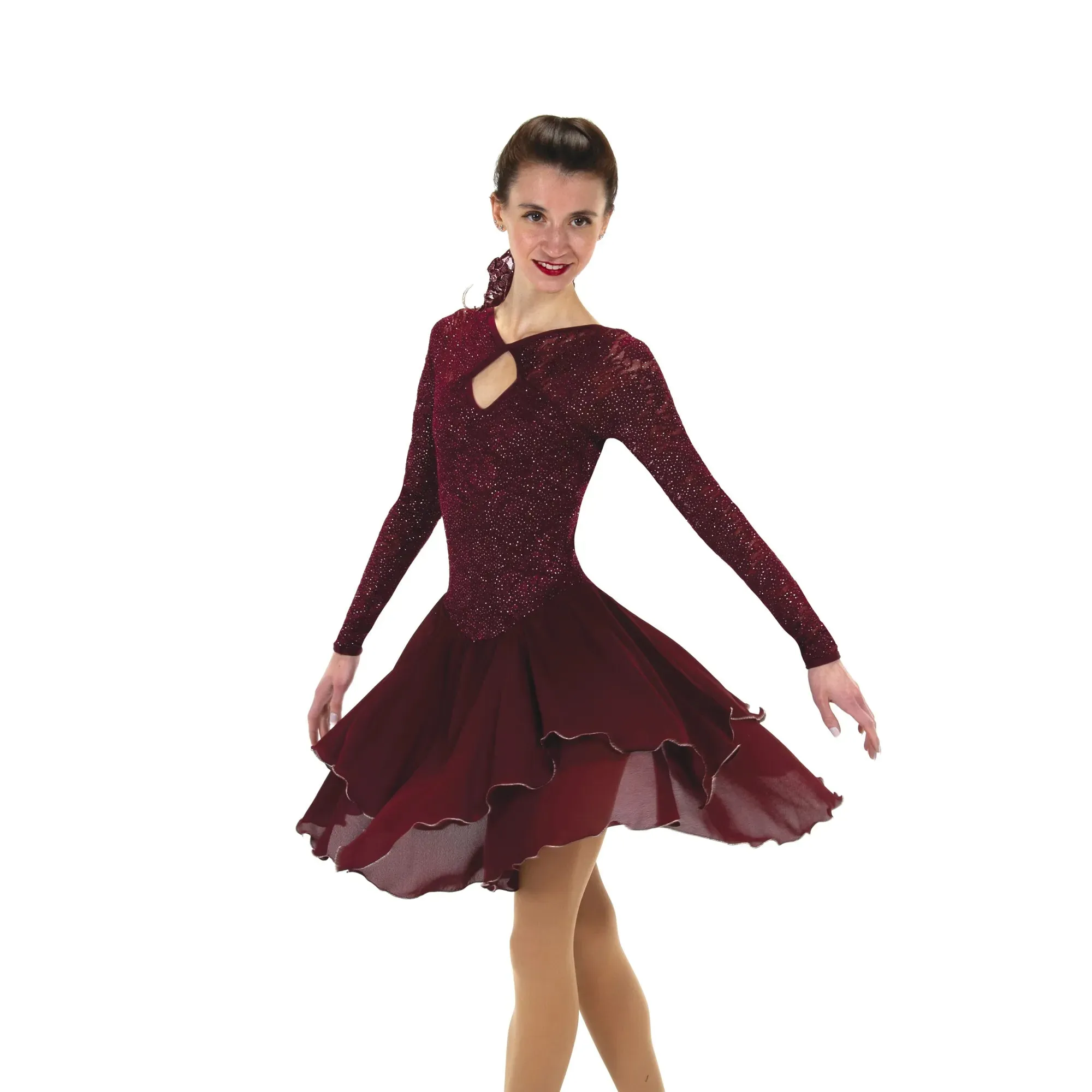 203 Figure Skating Dreamtime Dance Dress Crystal Blue or Wine