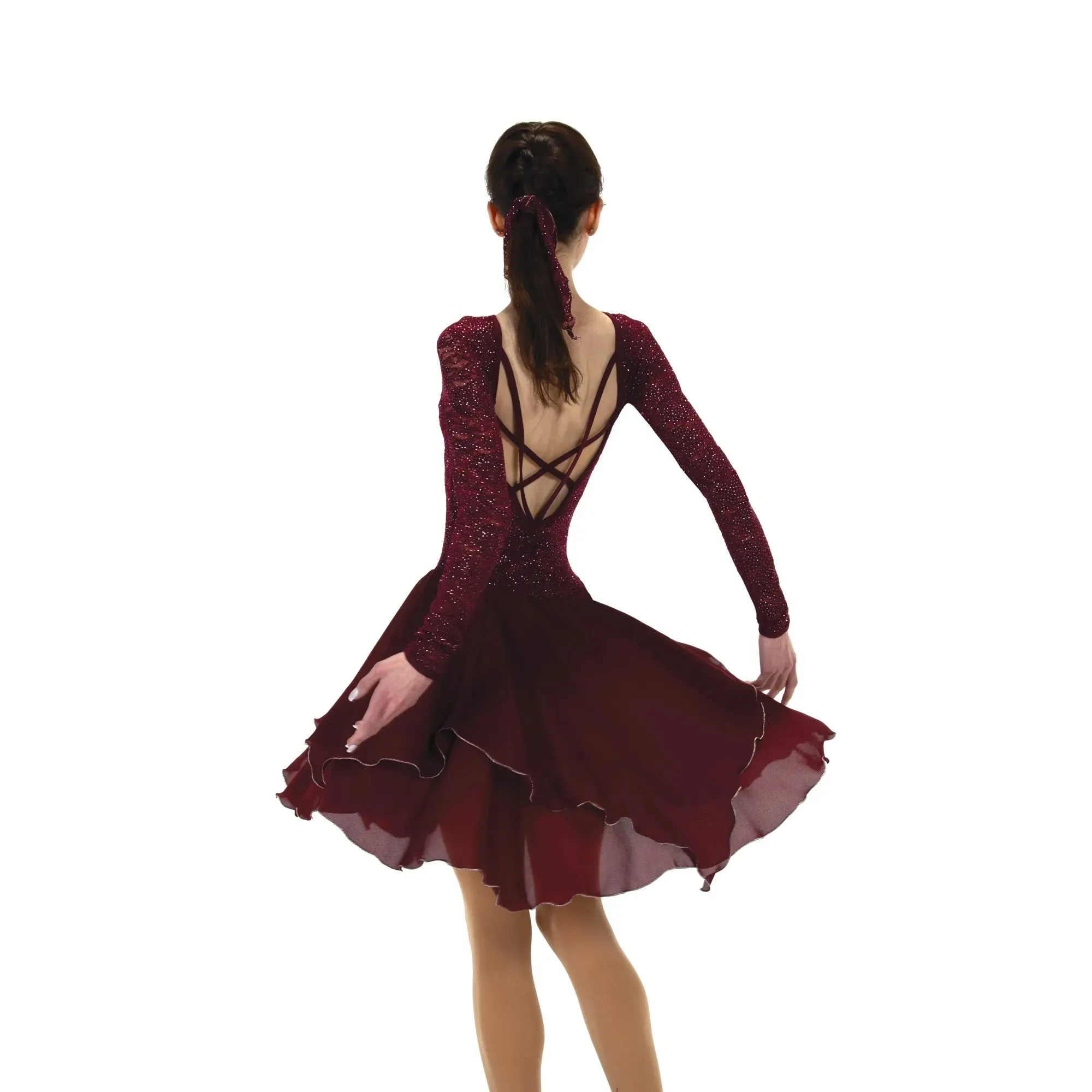 203 Figure Skating Dreamtime Dance Dress Crystal Blue or Wine