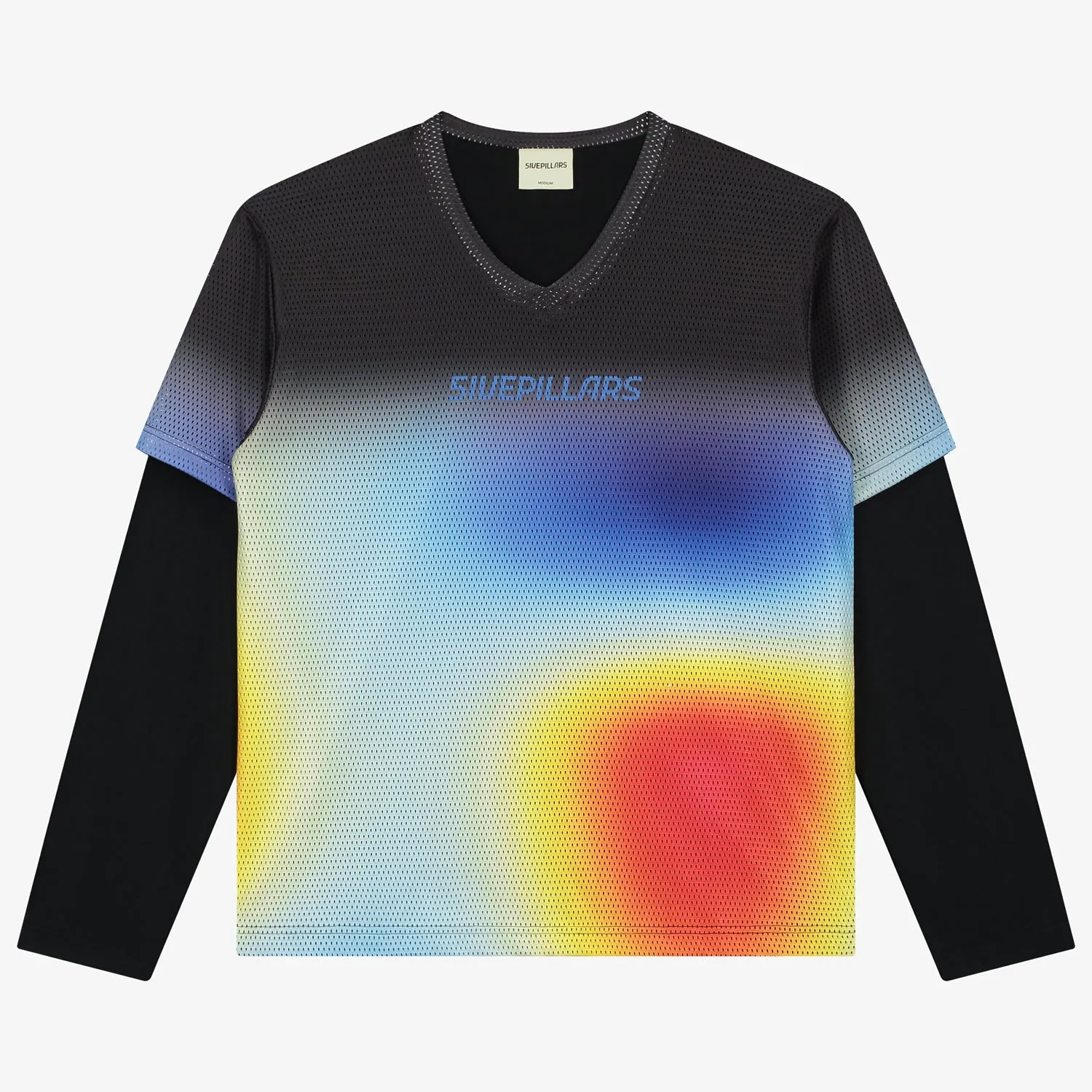 5ivepillars Mesh Long Sleeve Tee - Mutlticolor