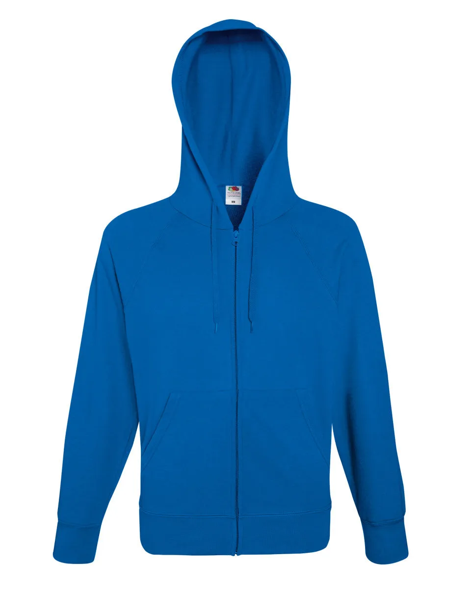 62144 Fruit Of The Loom Men's Lightweight Hooded Raglan Sweat Jacket