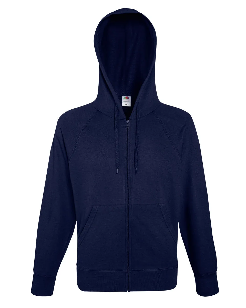 62144 Fruit Of The Loom Men's Lightweight Hooded Raglan Sweat Jacket