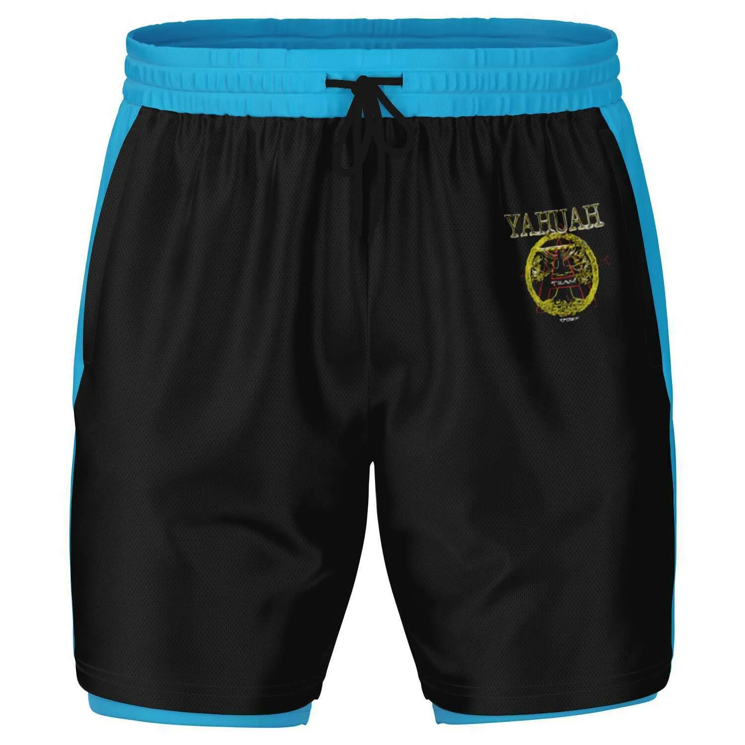 A-Team 01 Blue Men's Designer 2-in-1 Shorts