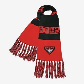 AFL Bar Scarf - Essendon Bombers - Supporter Team Wear