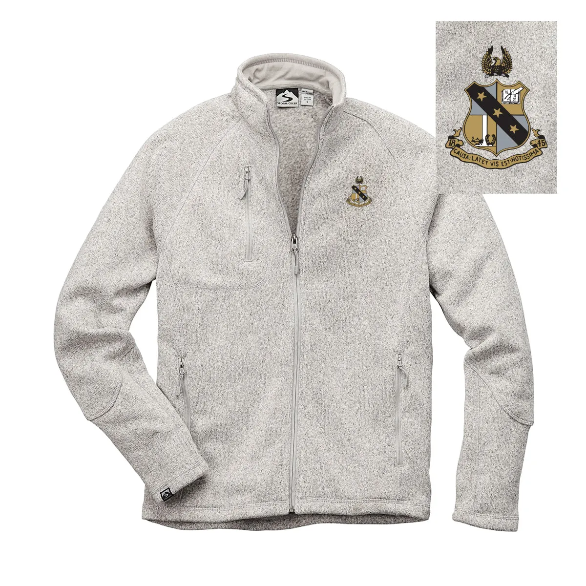 Alpha Sig Embroidered Crest Full Zip