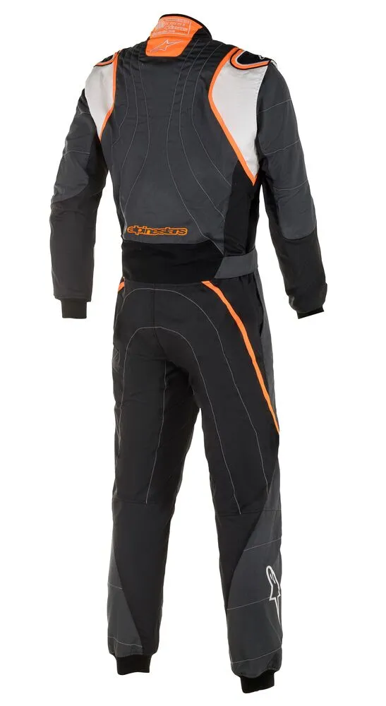 ALPINESTARS 3355020_1424_50 GP RACE v2 Racing suit, FIA 8856-2018, grey/white/orange, Size 50