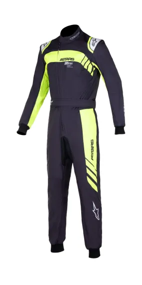 ALPINESTARS 3356922_155_120 KMX-9 v2 S GRAPHIC 3 Karting suit, kids, CIK, black/yellow fluo, Size 120