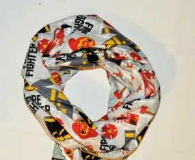 Baby/Toddler/Child infinity scarf, fire fighter scarf, fire fighter infinity  soft baby scarf, trendy baby scarf, baby/child/toddler scarf