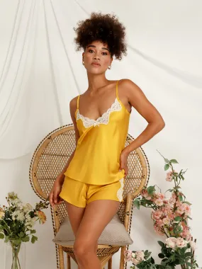 Bella Yellow Organic Bamboo Silk Camisole