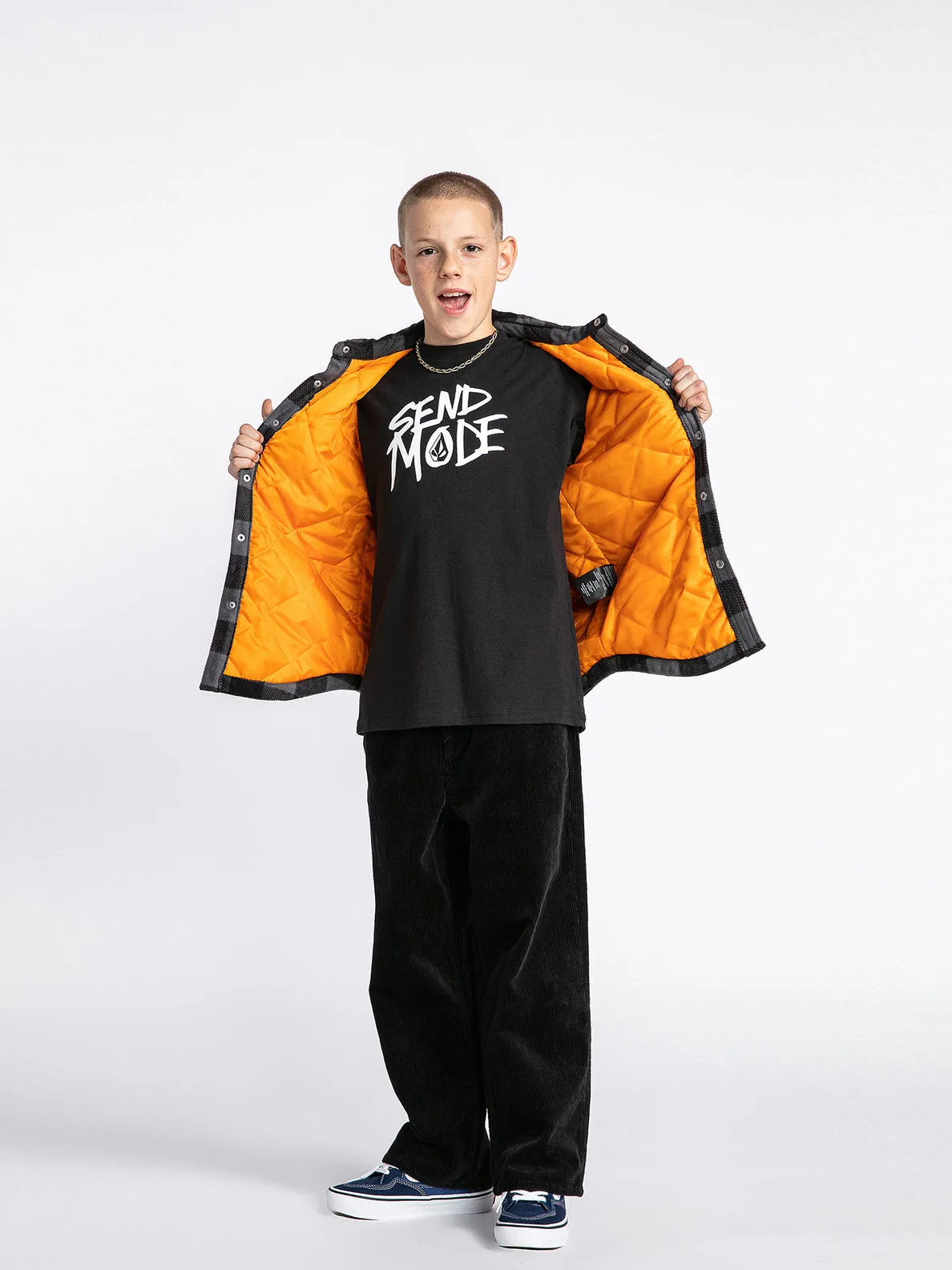 BIG BOYS BOWERED FLEECE JACKET - PEWTER