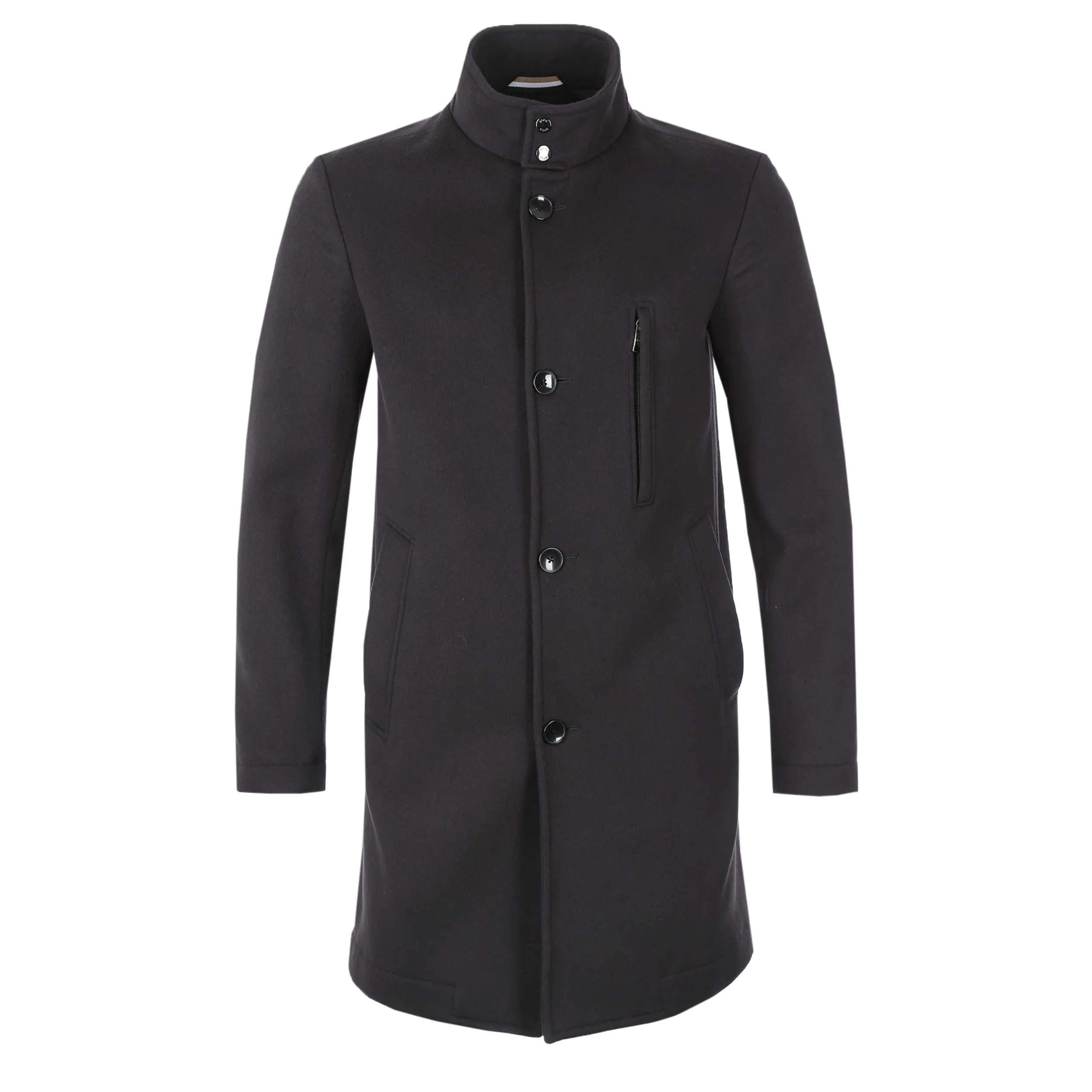 BOSS H Hyde Standup C 234 Overcoat in Dark Blue