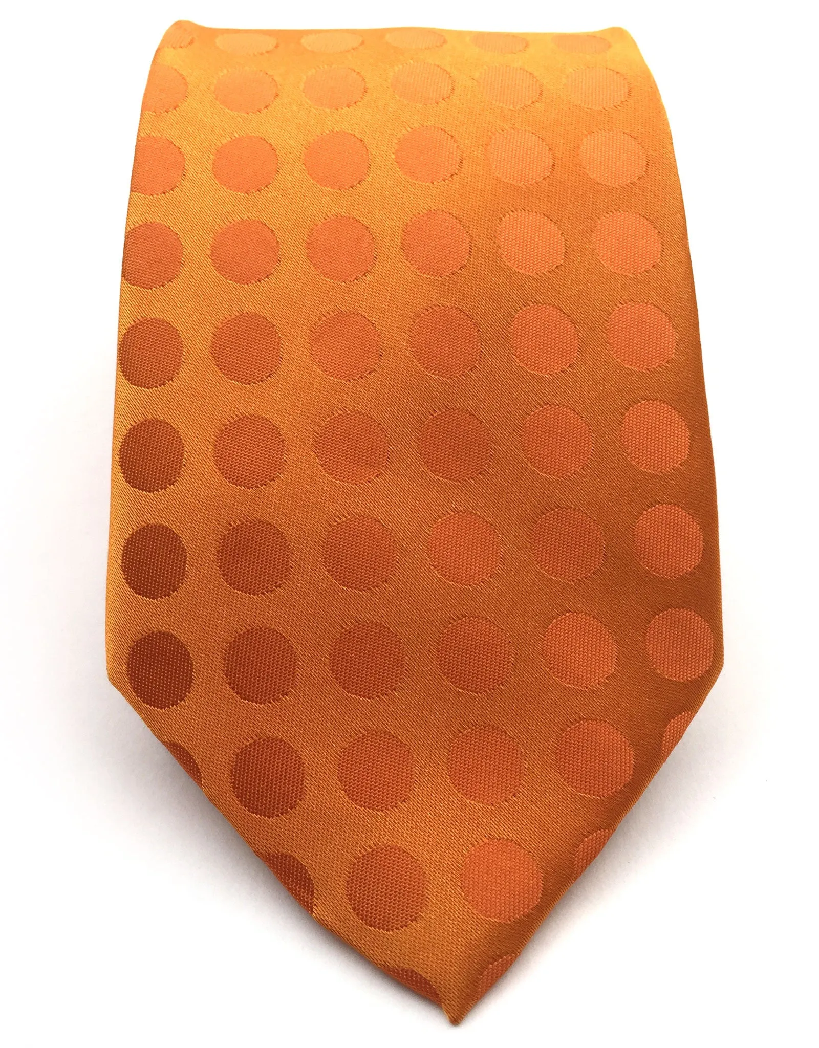 Bright Orange Polka Dot Necktie