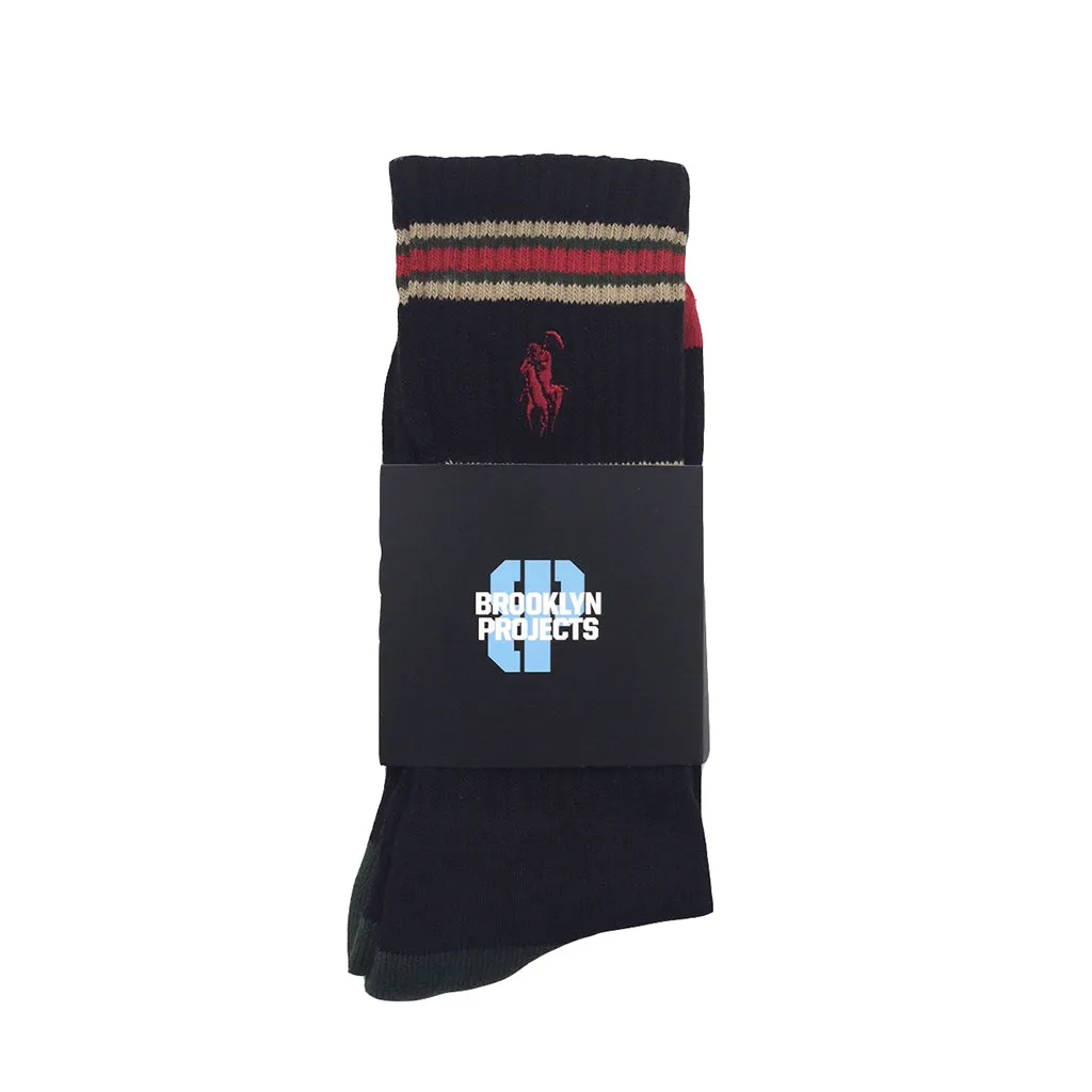 Brooklyn Projects - Reaper OG Striped Socks, Black/Red/Green