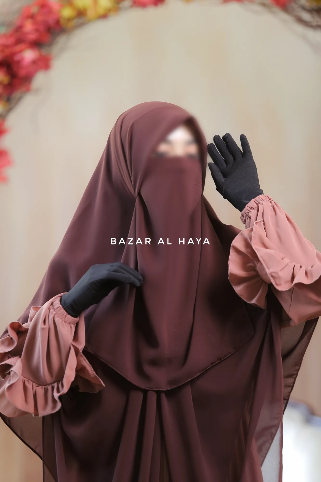 Brown Single Half Niqab - Super Breathable Veil