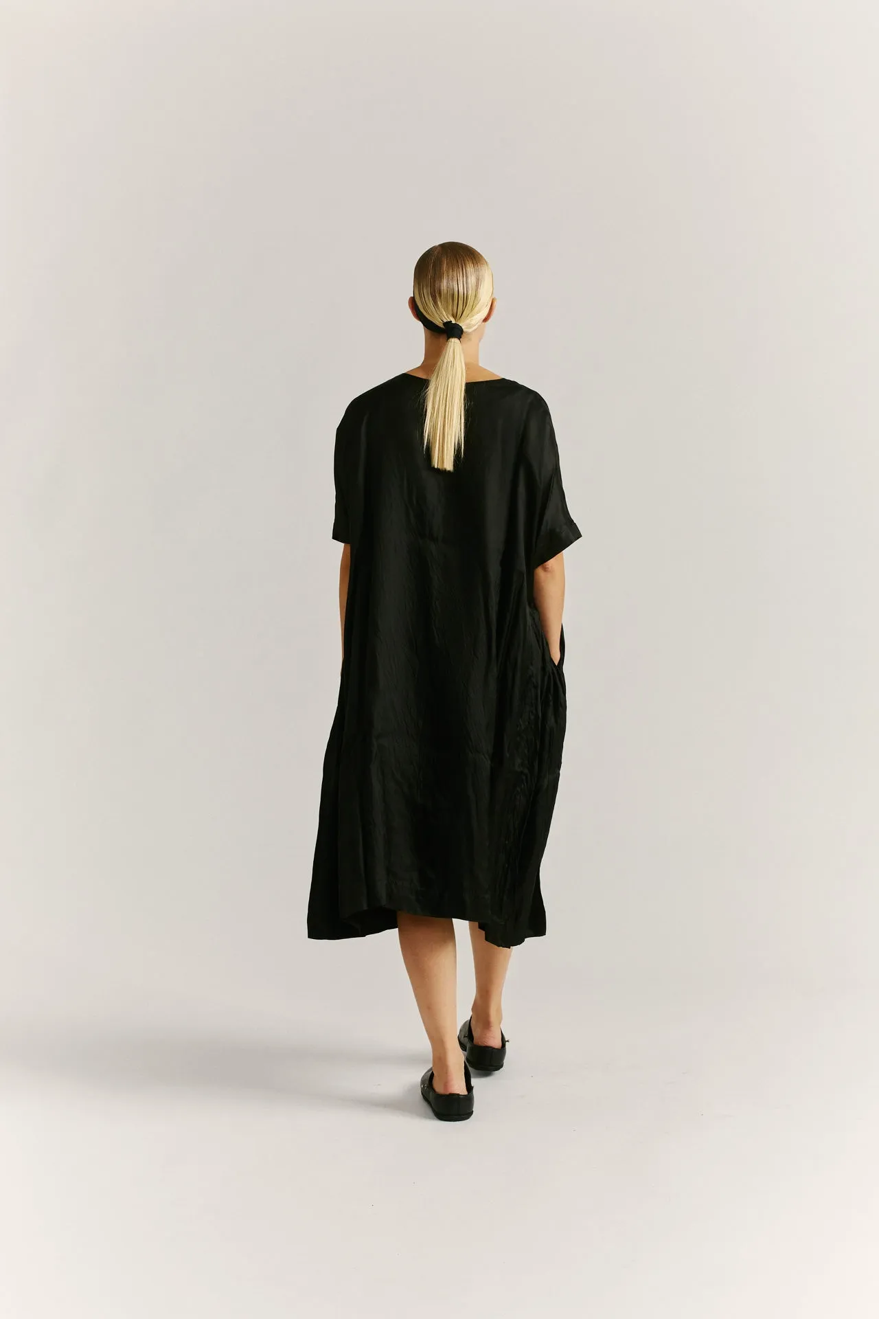 CAMISOLE DRESS - SYNABEL TWILL - BLACK