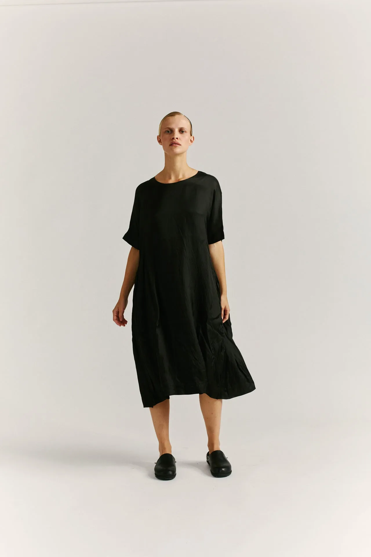 CAMISOLE DRESS - SYNABEL TWILL - BLACK