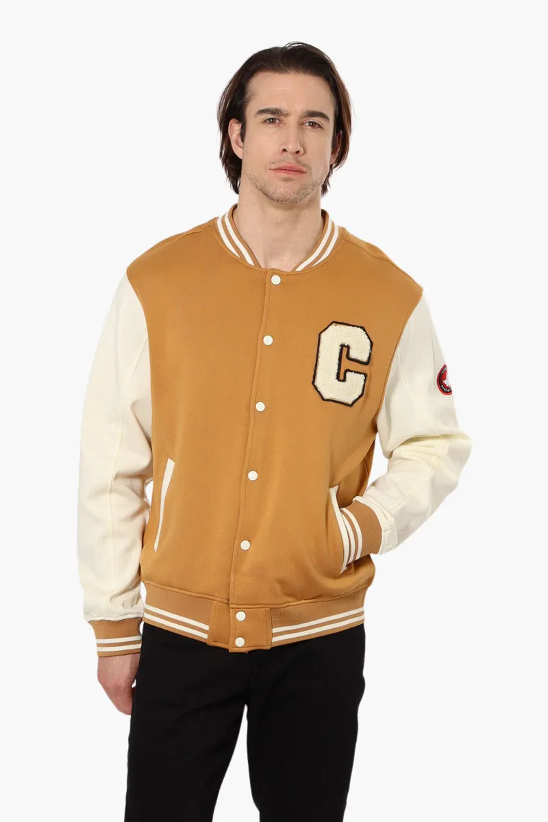 Canada Weather Gear Fleece Varsity Lightweight Jacket - Beige