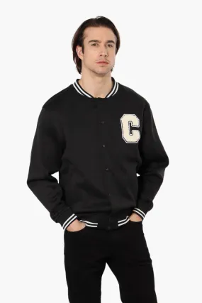 Canada Weather Gear Fleece Varsity Lightweight Jacket - Black