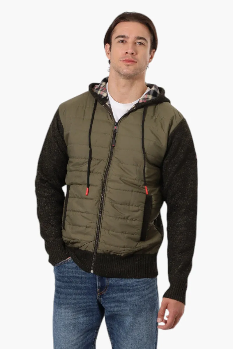 Canada Weather Gear Hooded Fleece Lined Lightweight Jacket - Olive