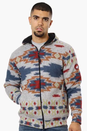 Canada Weather Gear Patterned Fleece Lined Lightweight Jacket - Grey