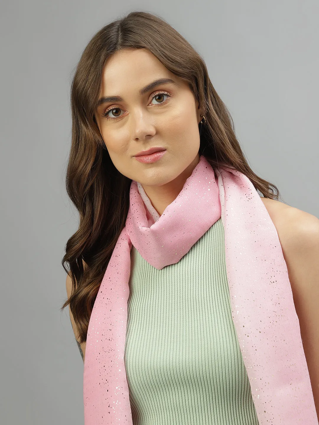 Centre Stage Women Pink Solid Scarf