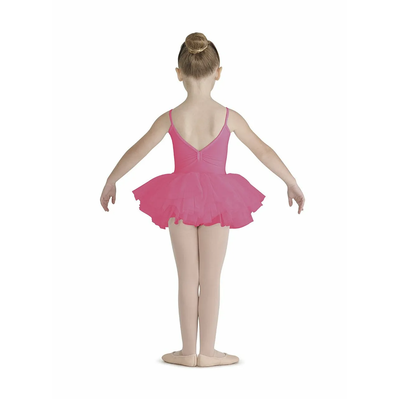 Child Heart Mesh Tutu Dance Dress