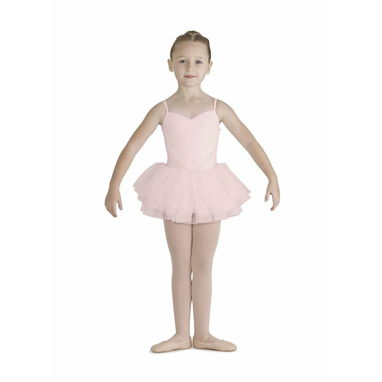 Child Heart Mesh Tutu Dance Dress