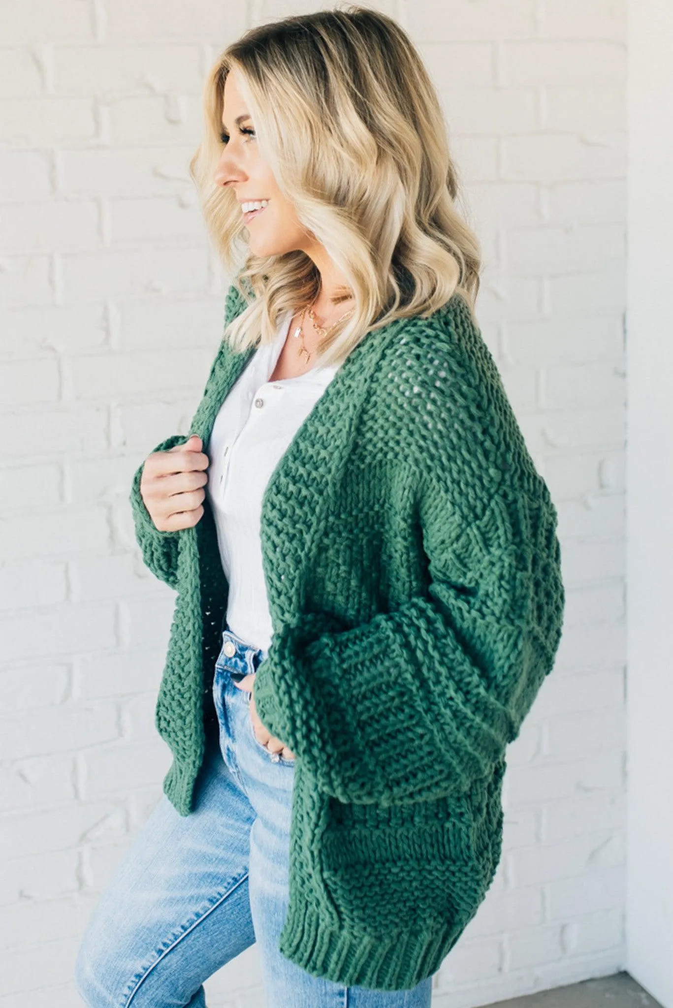 Chunky Mix Weave Cardigan