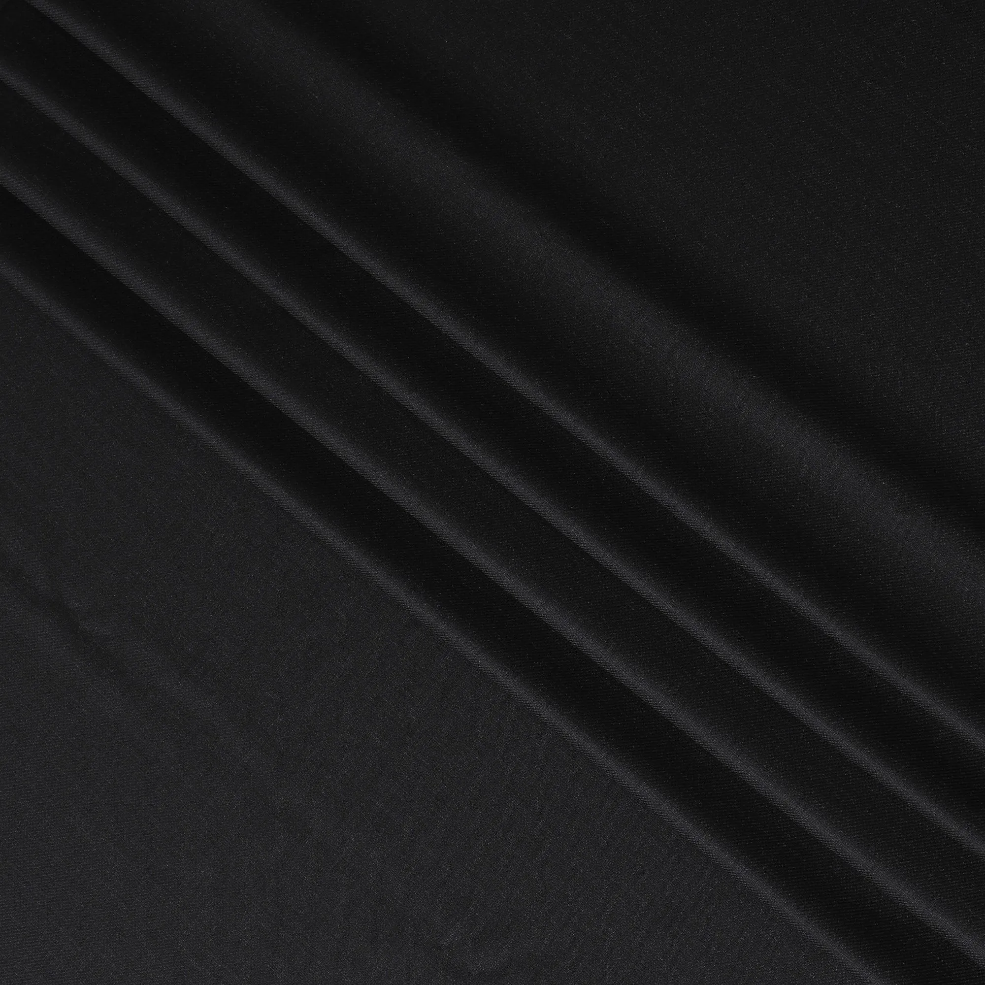 Classic Twill Black Wool Suiting Fabric - 150cm Width, 3.5 Mtrs Piece, UK Crafted-D17765