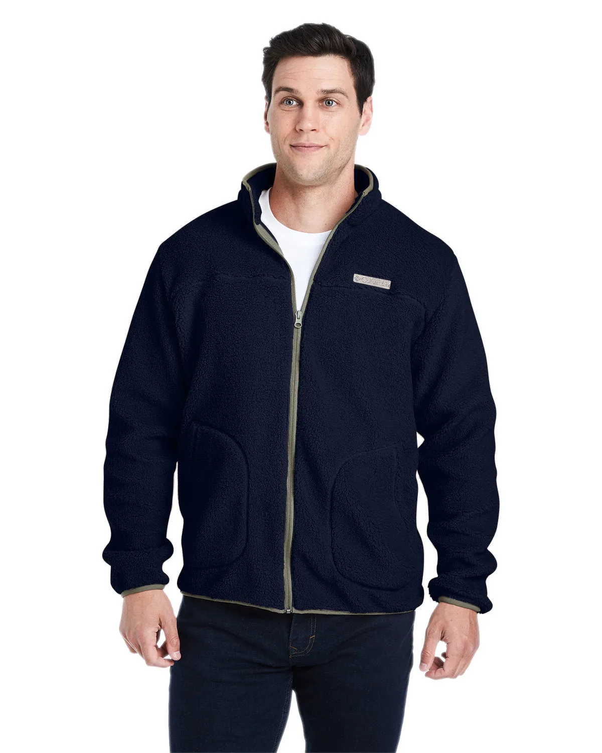 Custom Columbia Rugged Ridge Sherpa Fleece, Collegiate Navy