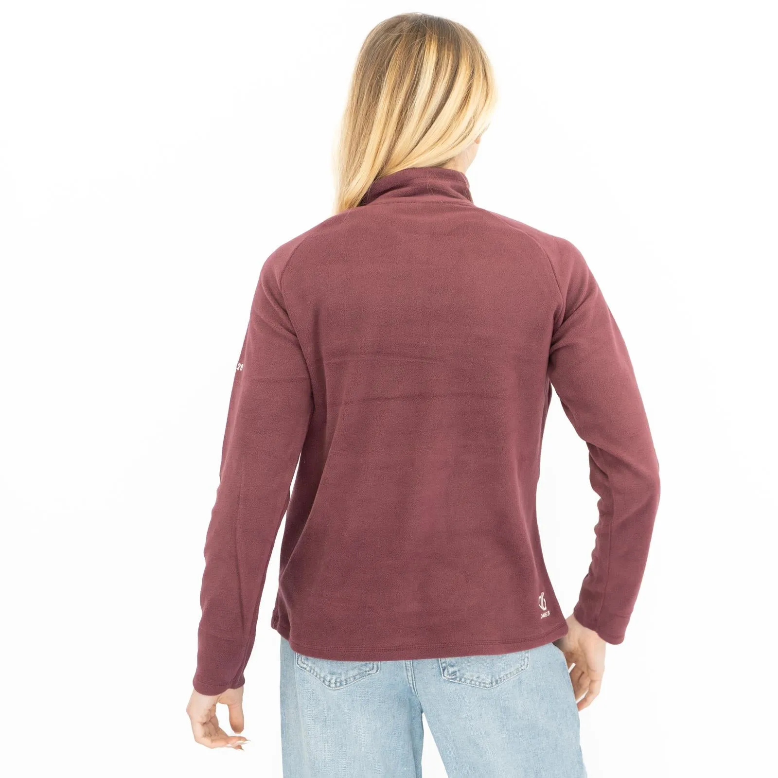 Dare 2B Womens Fleece Jacket Lightweight Freeform Half Zip Burgundy