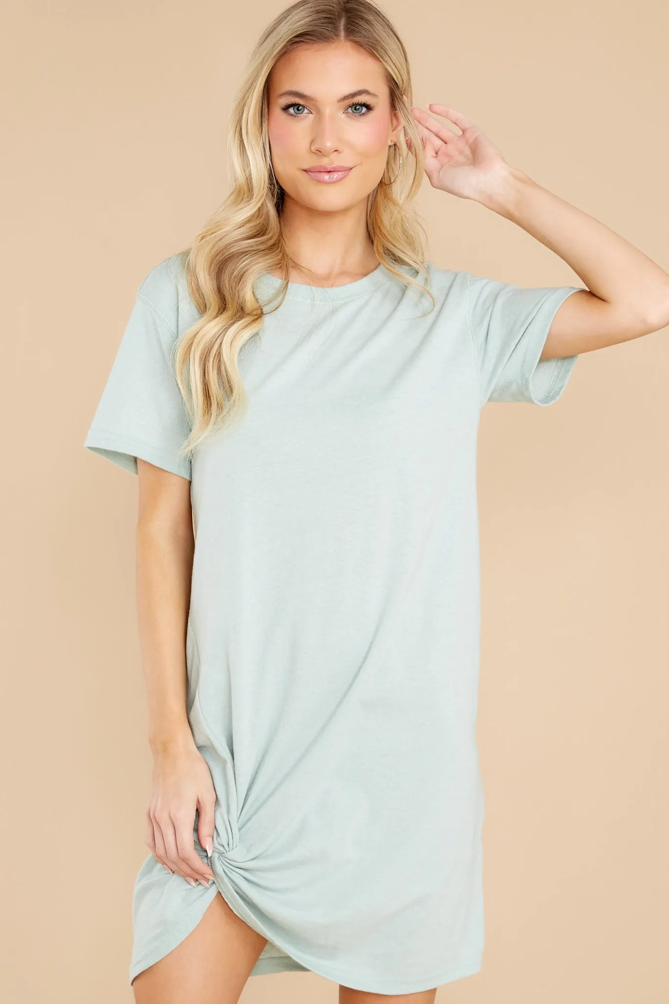 Denny Seaglass Twist T-Shirt Dress