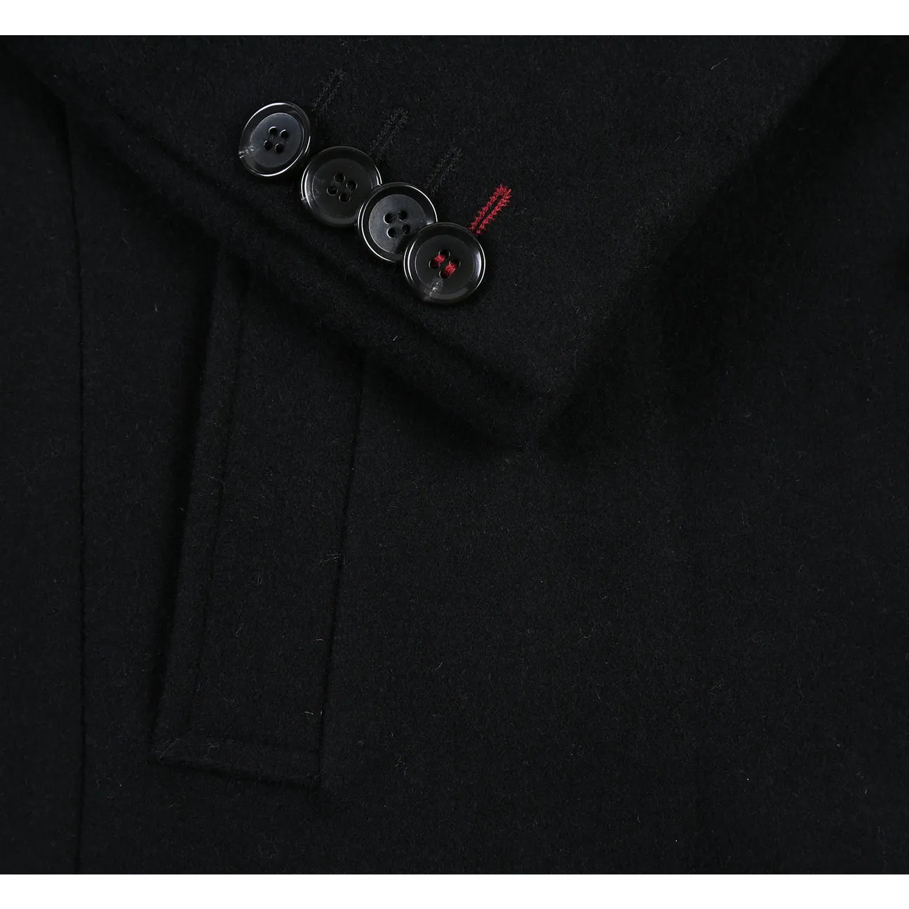 ENGLISH LAUNDRY Wool Blend Breasted Black Top Coat EL53-01-001