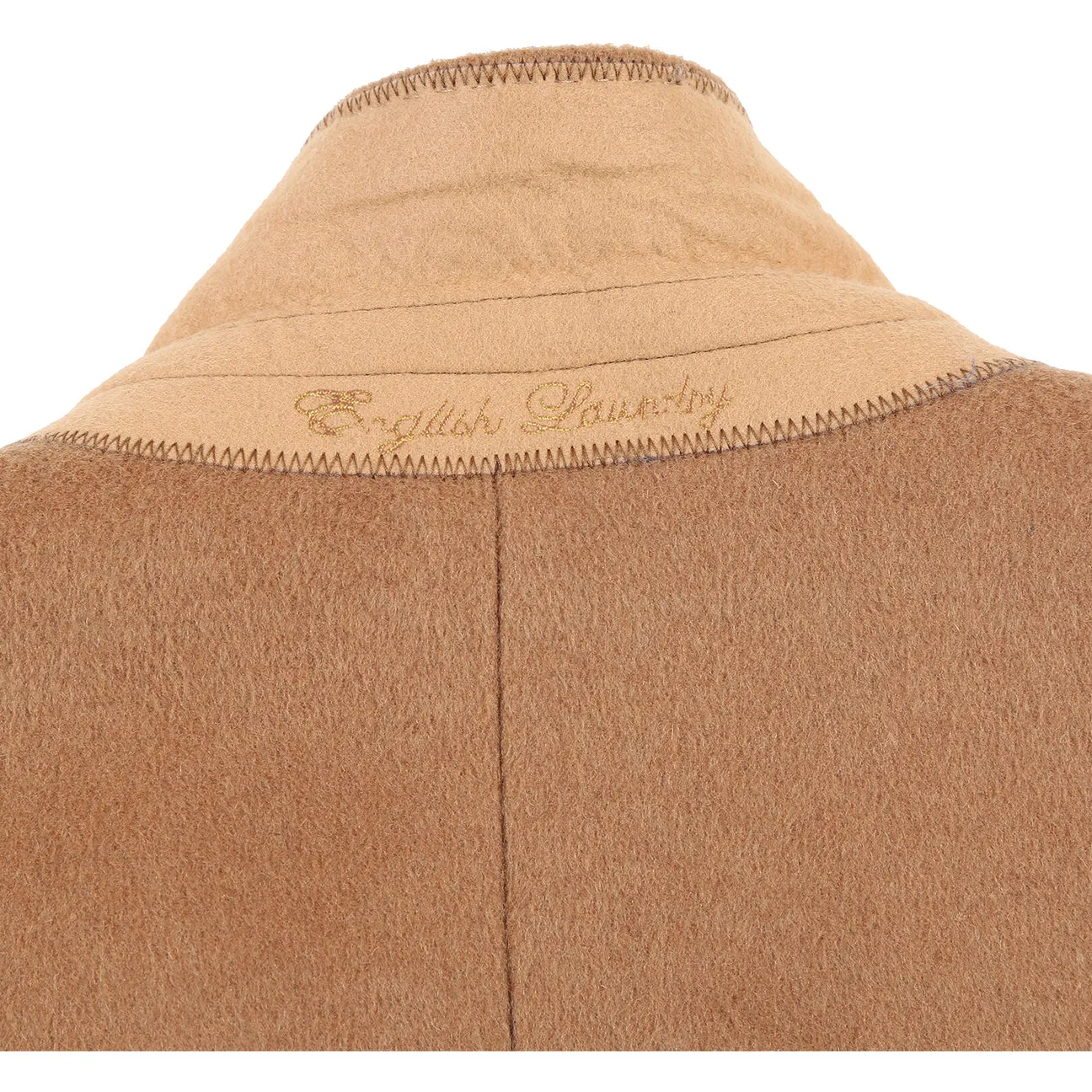 ENGLISH LAUNDRY Wool Blend Breasted Camel Top Coat EL53-01-600