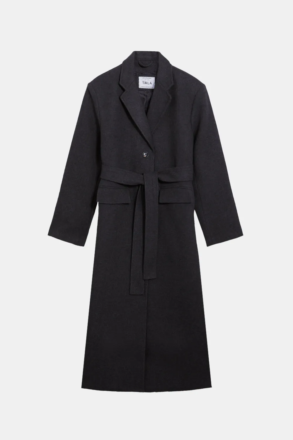 EVERYDAY SINGLE-BREASTED MULTIWAY STRUCTURED OVERCOAT - CHARCOAL