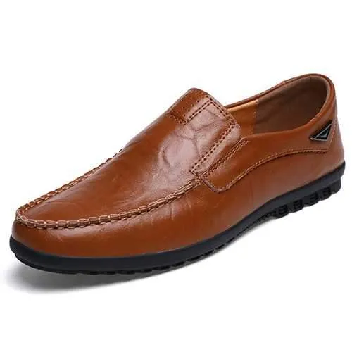 Flat Shoes Men Casual Business Loafers In Leather