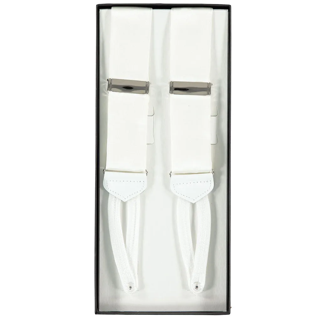 Formal White Suspenders