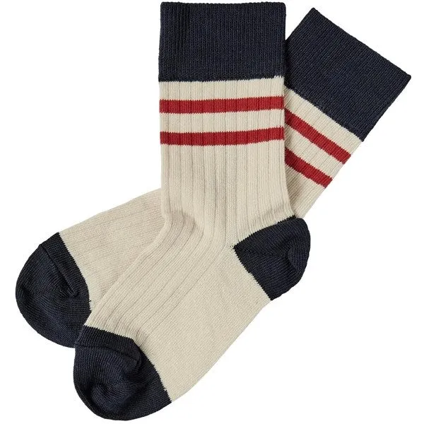 FUB Ecru 2-pack Colour Block Socks