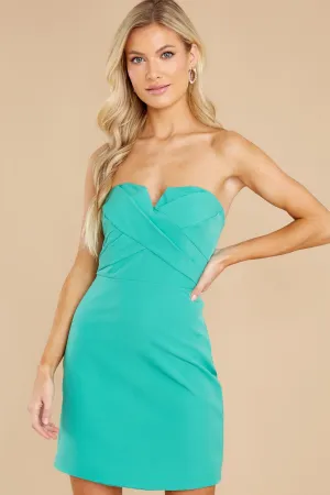 Get Their Attention Turquoise Dress