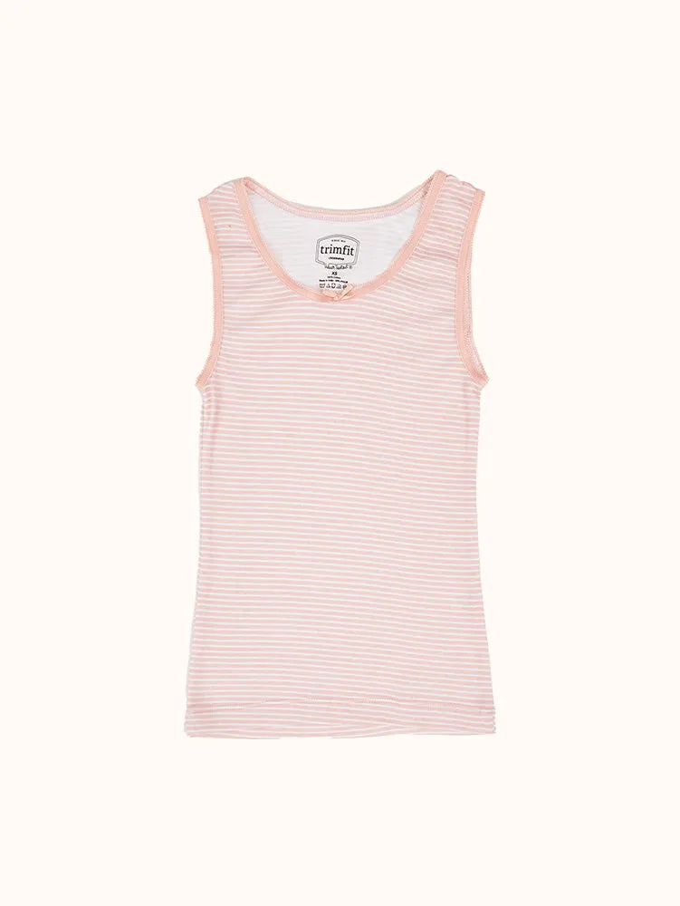 Girls' Cotton Camisole (3 Pack) - Pink/White