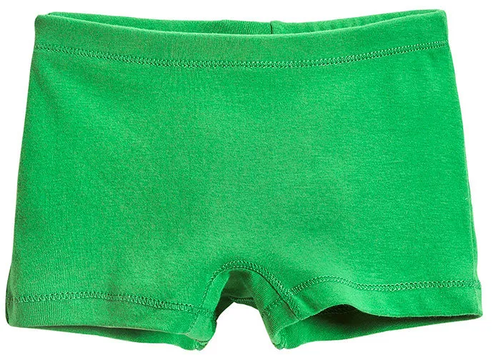 Girls Cotton "Boy Shorts" Underwear | Elf Green