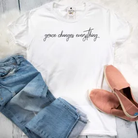 Grace Changes Everything Ladies Short Sleeve Shirt