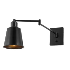 Graves 5.75" Iron Contemporary Swing Arm LED Wall Sconce