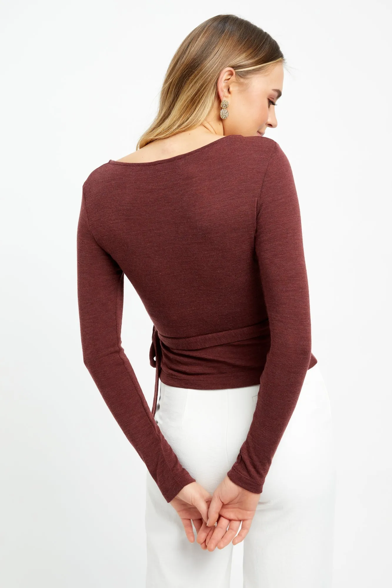 Greer Long Sleeve Wrap Top