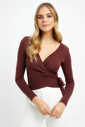 Greer Long Sleeve Wrap Top