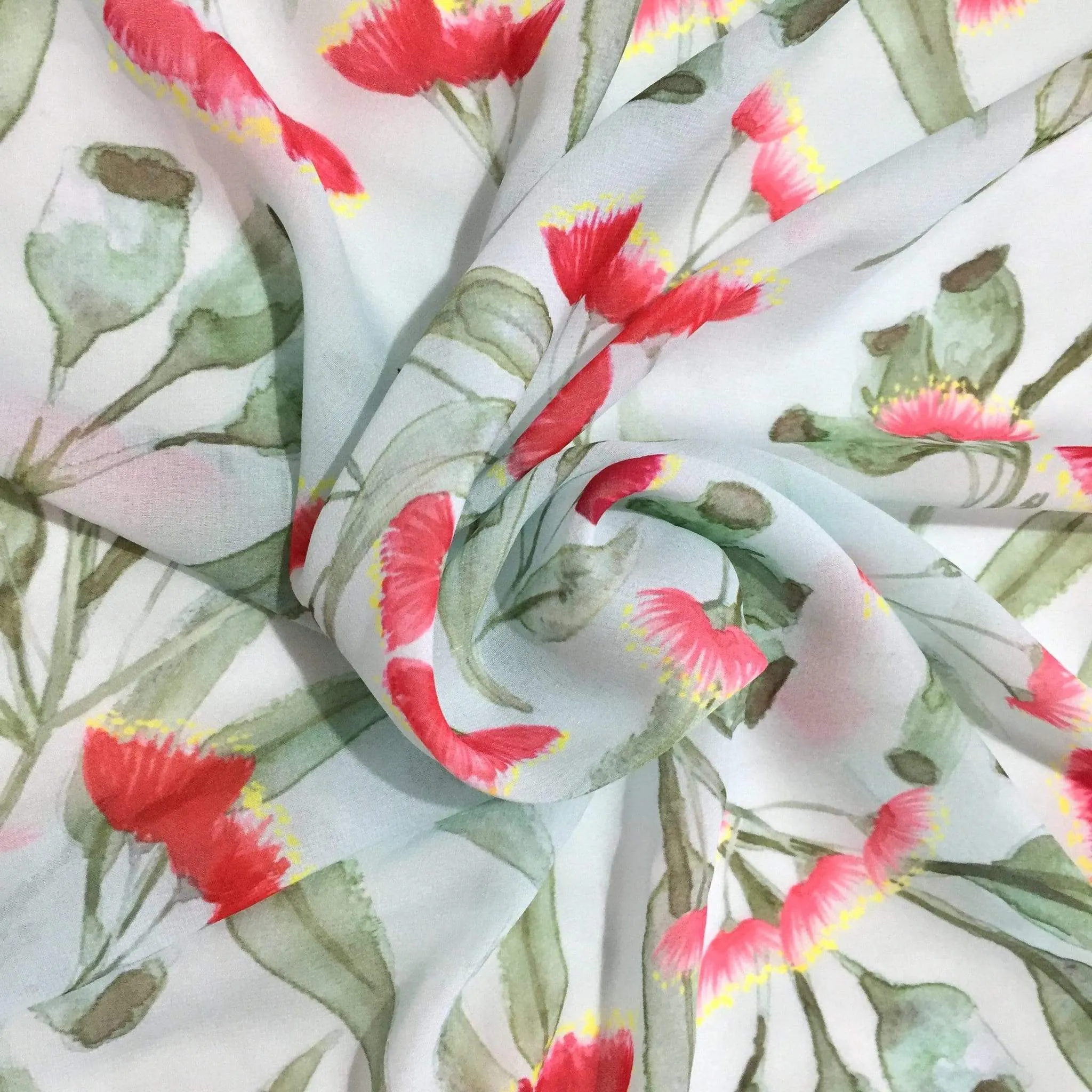 Gum Blossoms Mint Scarf